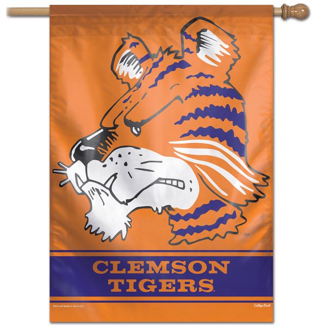 Bannière verticale unilatérale WinCraft Clemson Tigers 28" x 40" College Vault