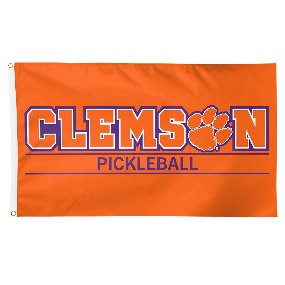 WinCraft Clemson Tigers Drapeau simple face Pickleball 3 pi x 5 pi