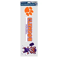 WinCraft Clemson Tigers 4" x 12" Pickleball Fan Decal Three-Pack