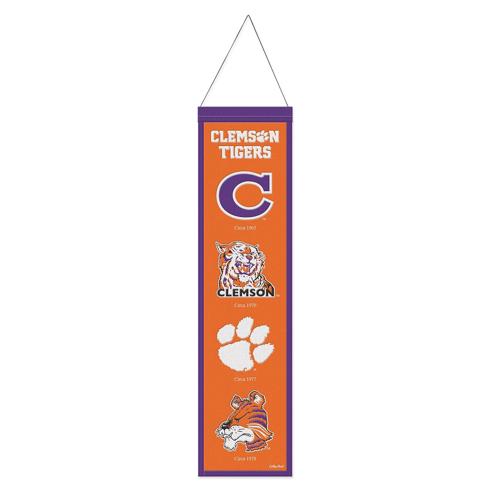 Bannière WinCraft Clemson Tigers 8" x 32" College Vault Evolution