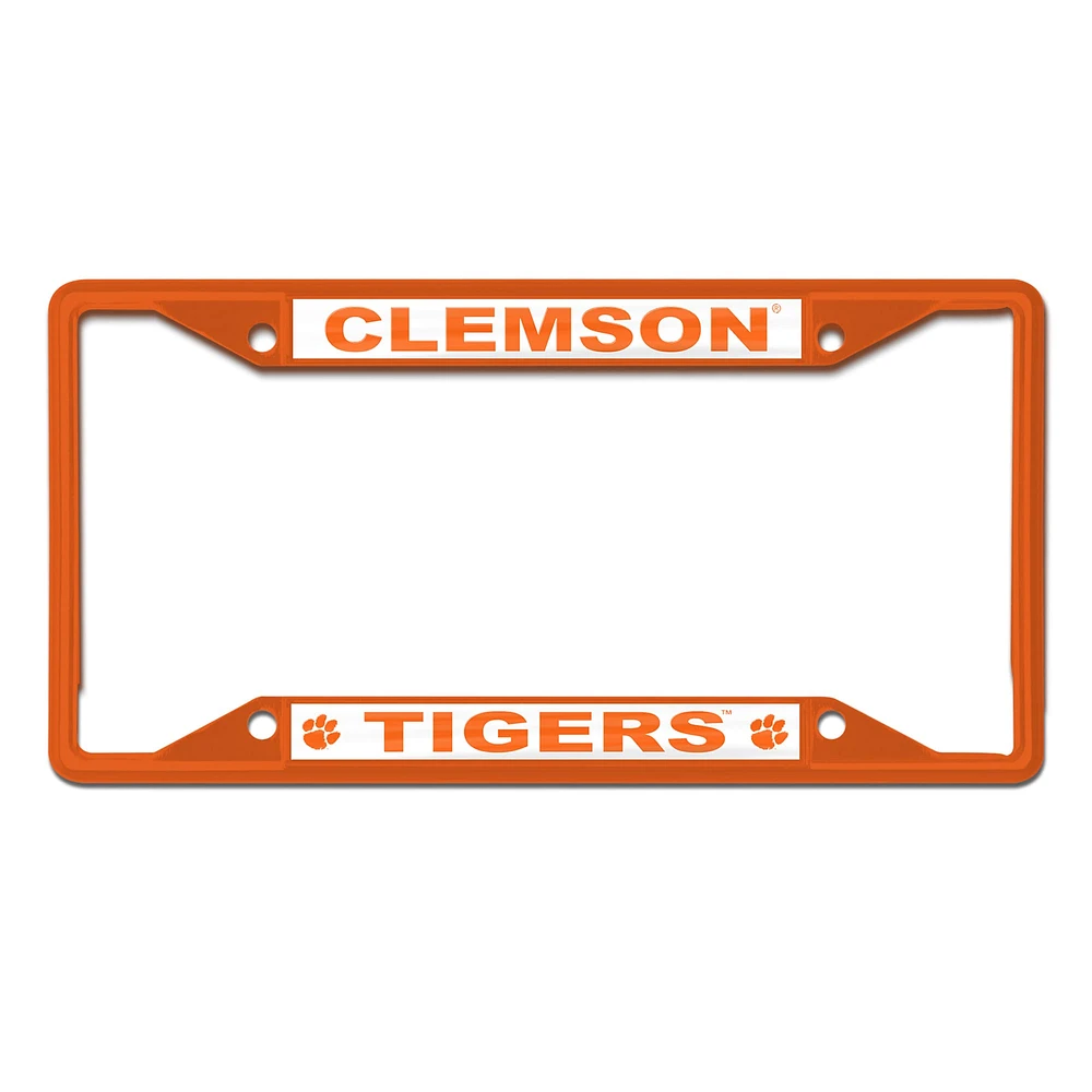 Cadre de plaque d'immatriculation couleur chrome WinCraft Clemson Tigers