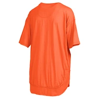 Women's Pressbox  Orange Clemson Tigers Poncho T-Shirt