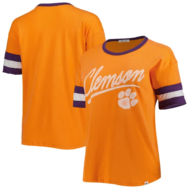 Lids Clemson Tigers ZooZatz Women's Colorblock Cropped T-Shirt