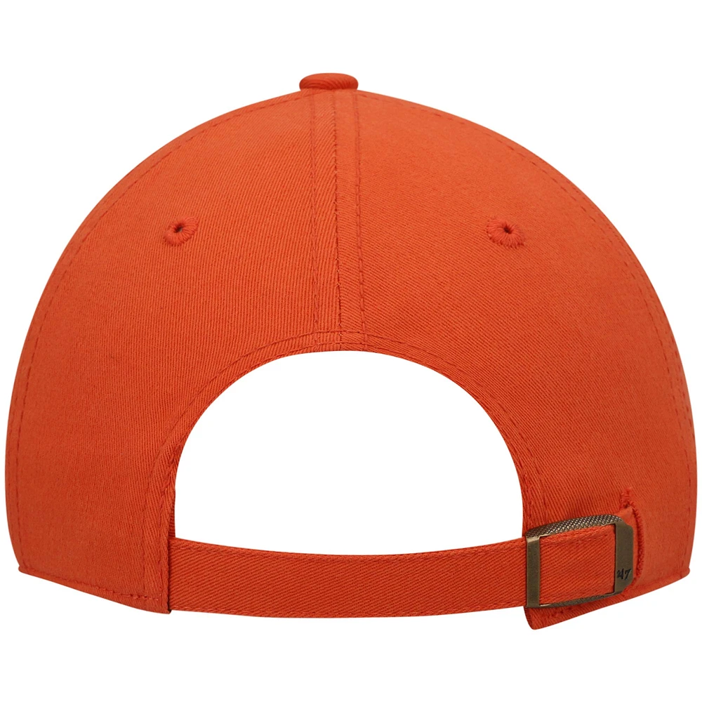 Casquette '47 Orange Clemson Tigers Miata Clean Up Logo pour femme