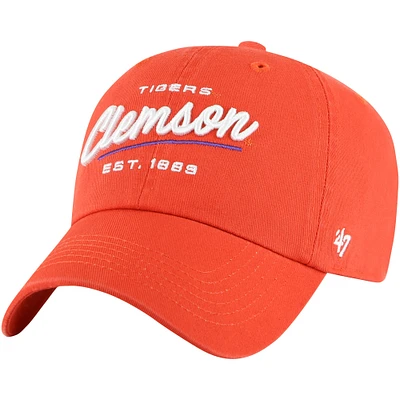 Casquette ajustable Sidney Clean Up '47 orange des Clemson Tigers pour femmes