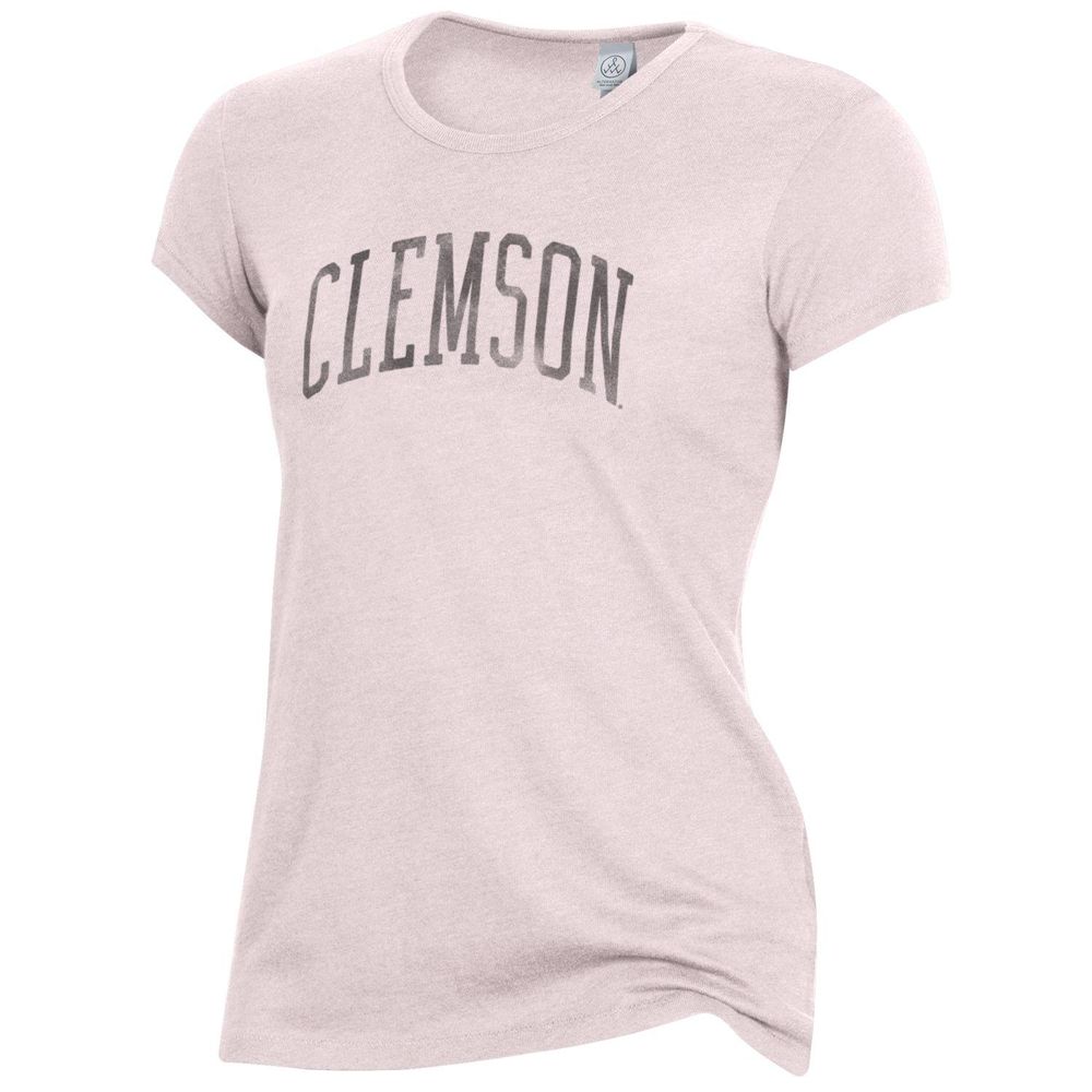 Women's Alternative Apparel Pink Clemson Tigers Keepsake T-Shirt