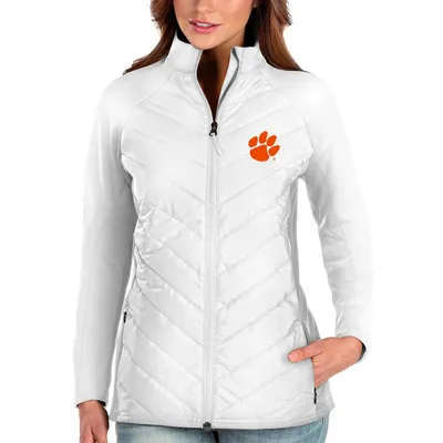Clemson Tigers Antigua Women's Altitude Full-Zip Puffer Jacket - White