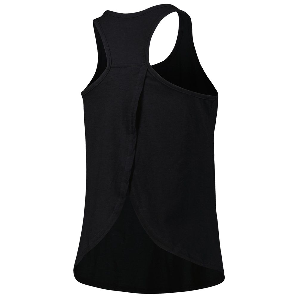 Women's Black Clemson Tigers Charm 2.0 Scoop Neck Open Back Racerback Tank Top