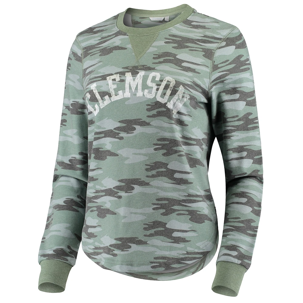 Sweat-shirt Camo Clemson Tigers Comfy pour femme