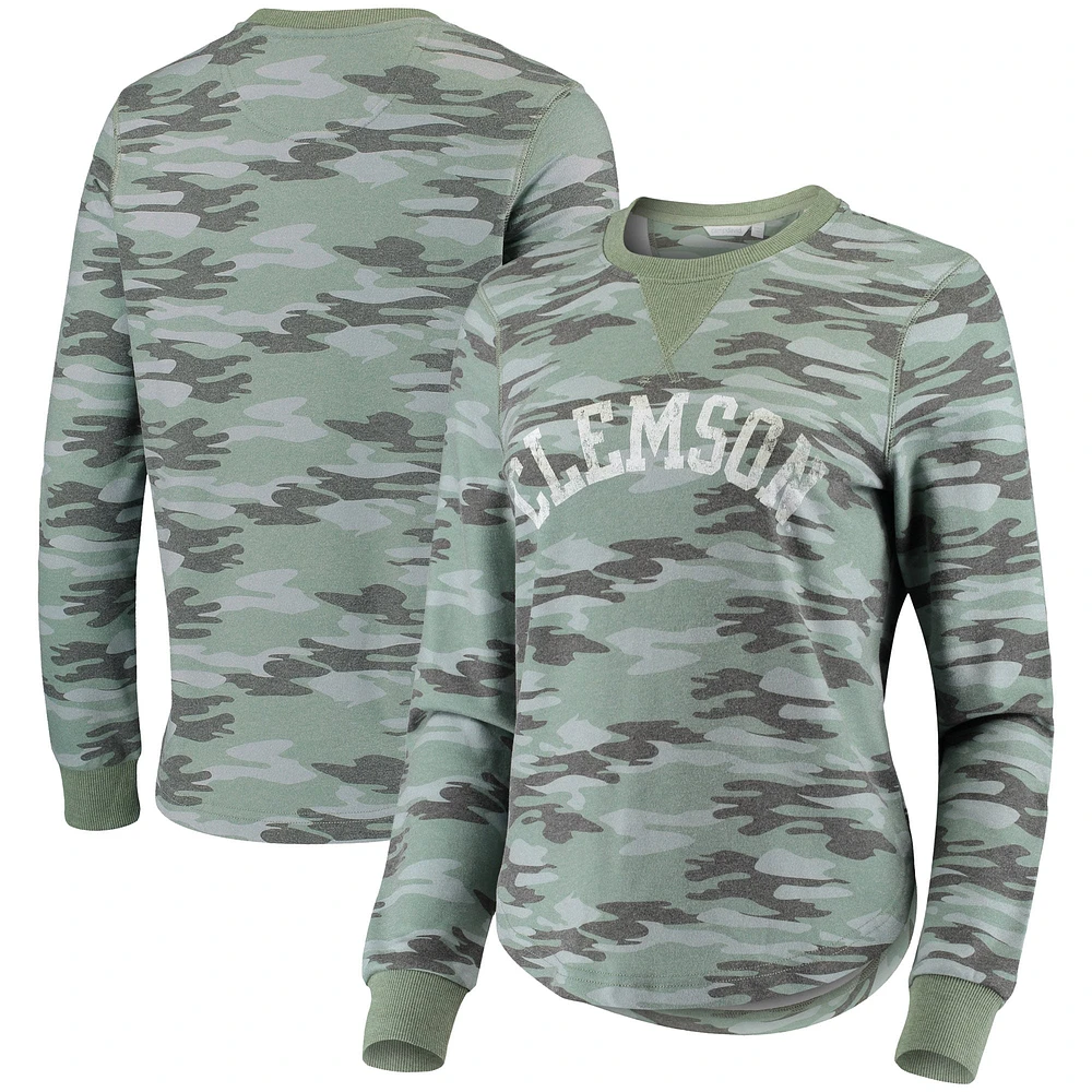 Women's Camo Clemson Tigers Comfy Pullover Sweatshirt