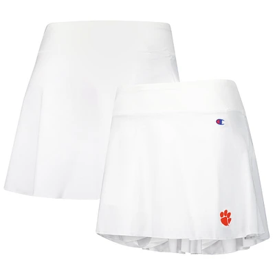 Women's Champion White Clemson Tigers Tailgate Soft Touch Skort