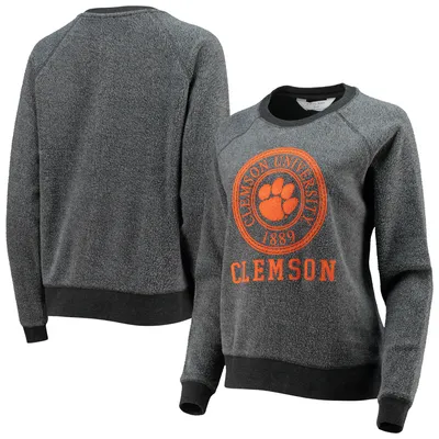 Clemson Tigers Women's Fleece Out Pullover Sweatshirt - Charcoal