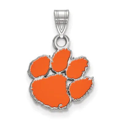 Clemson Tigers Women's Sterling Silver Small Enamel Pendant