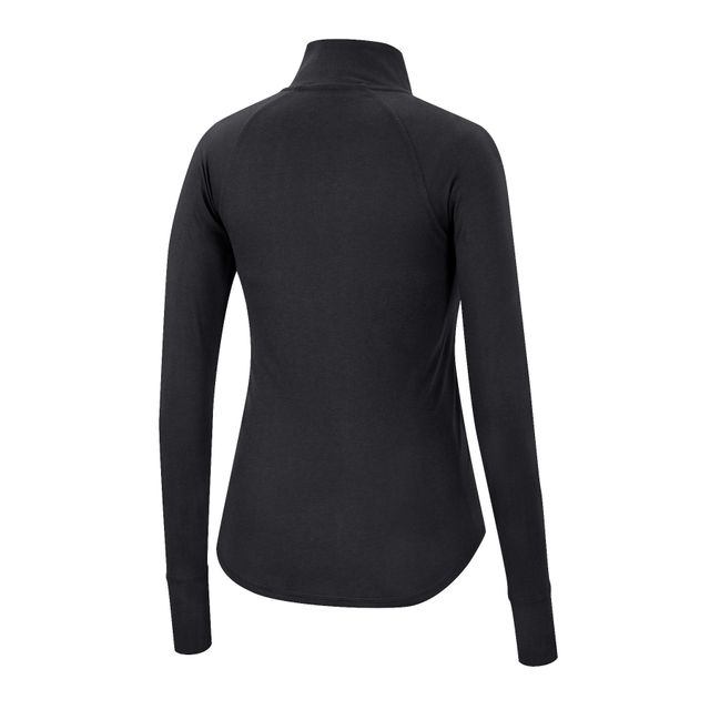 Colosseum Black Clemson Tigers Core Quinn Raglan Quarter-Zip Top pour femme