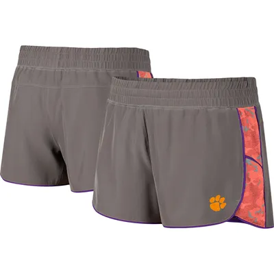 Clemson Tigers Colosseum Women's Pamela Lined Shorts - Gray/Orange