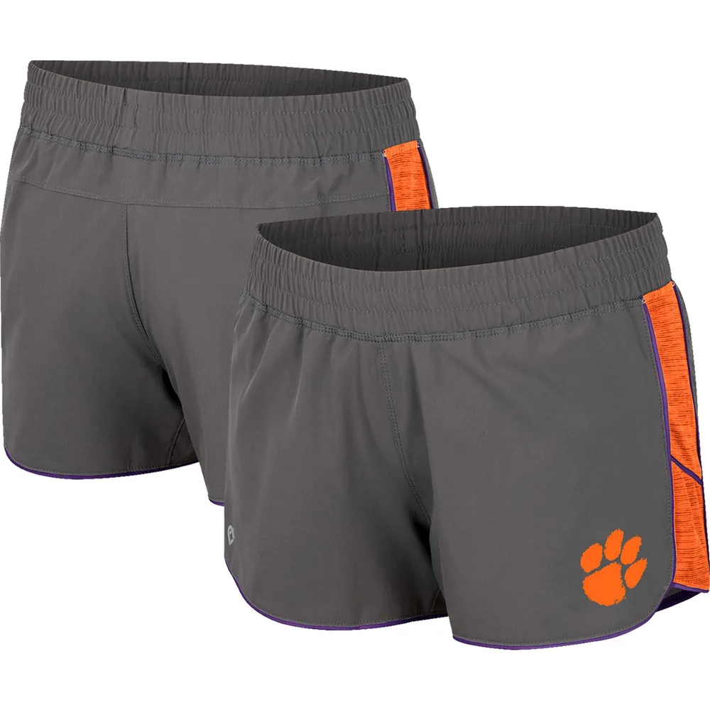 Colosseum Grey Clemson Tigers Pull The Switch Short de course pour femme