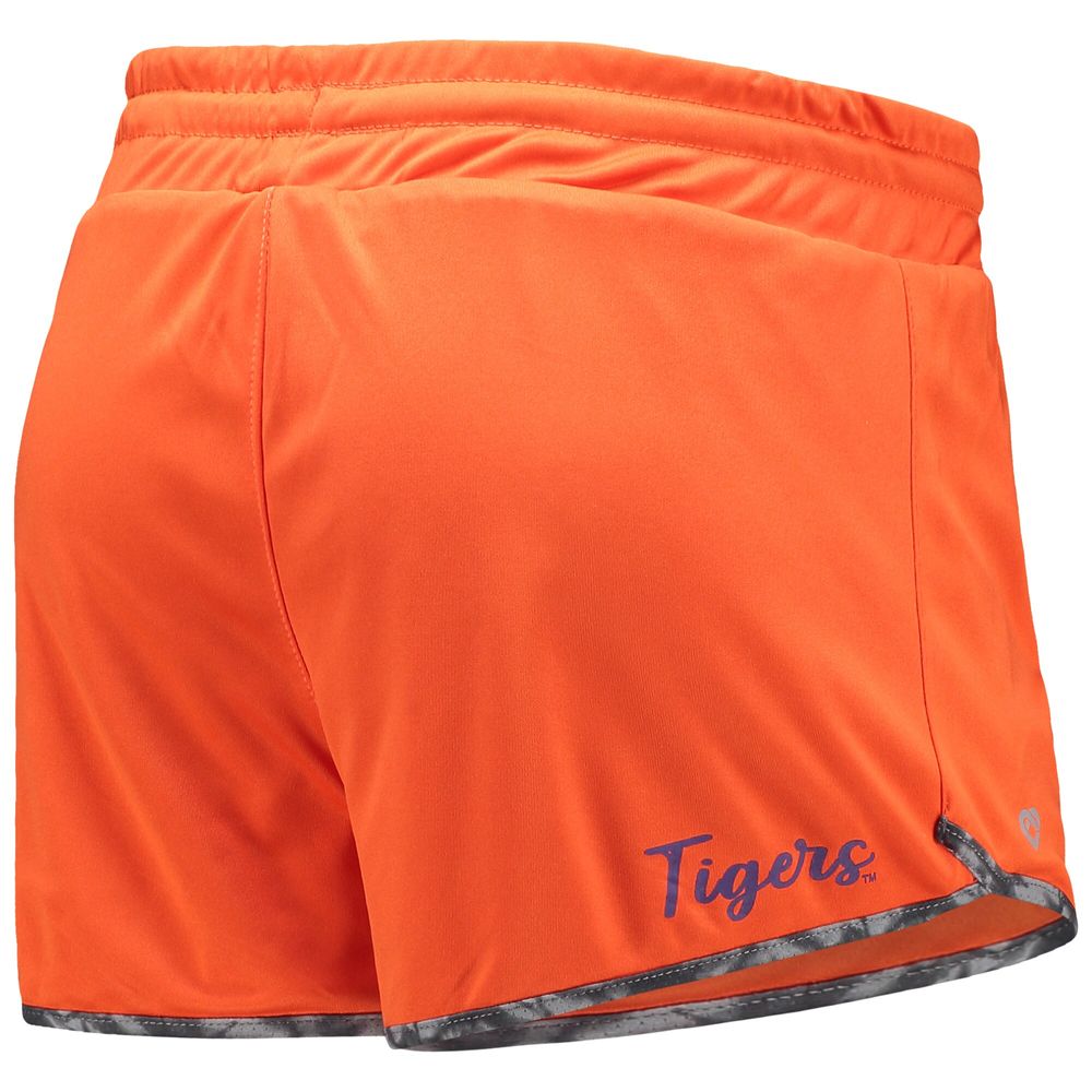 Women's Colosseum Orange/Charcoal Clemson Tigers Fun Stuff Reversible Shorts