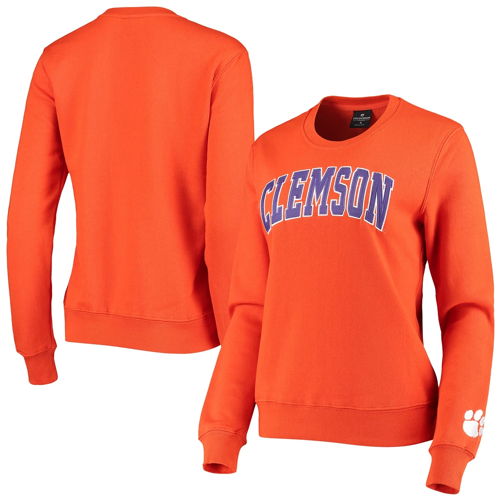 Sweat Colosseum Orange Clemson Tigers Campanile pour femme