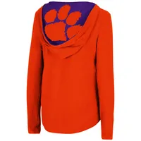 Colosseum Orange Clemson Tigers Catalina Hoodie T-shirt à manches longues pour femmes