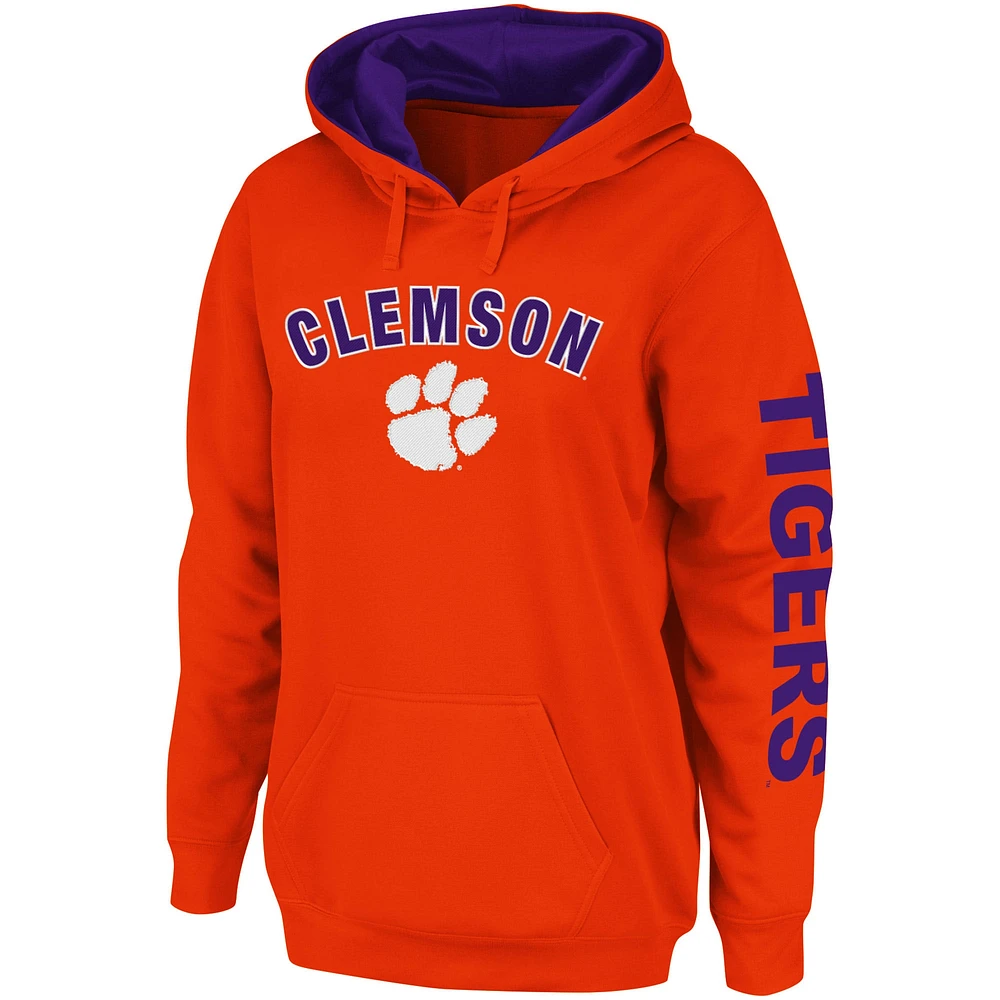 Sweat à capuche Colosseum Orange Clemson Tigers Loud and Proud pour femme