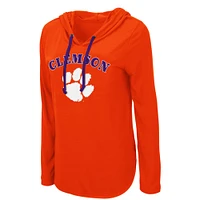 Colosseum Orange Clemson Tigers My Lover T-shirt léger à capuche pour femme