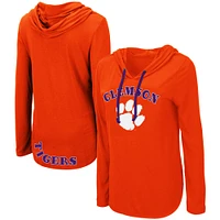 Colosseum Orange Clemson Tigers My Lover T-shirt léger à capuche pour femme