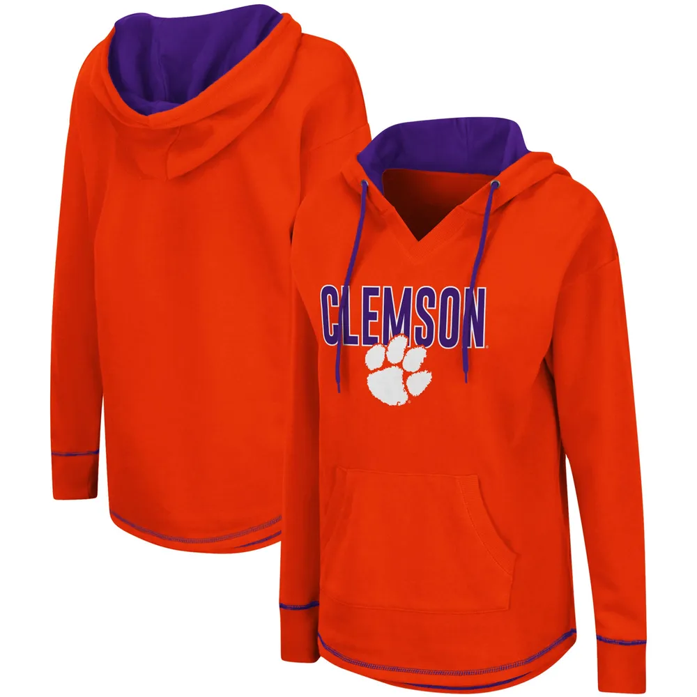 Chandail à capuchon tunique orange Colosseum pour femmes Clemson Tigers