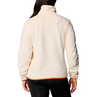 Women's Columbia  Cream Clemson Tigers Fireside II Sherpa Full-Zip Jacket