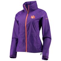 Women's Columbia Purple Clemson Tigers Switchback Full-Zip Hoodie Jacket