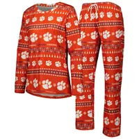 Men's Concepts Sport Royal Florida Gators Ugly Sweater Knit Long Sleeve Top and Pant Set Size: Small