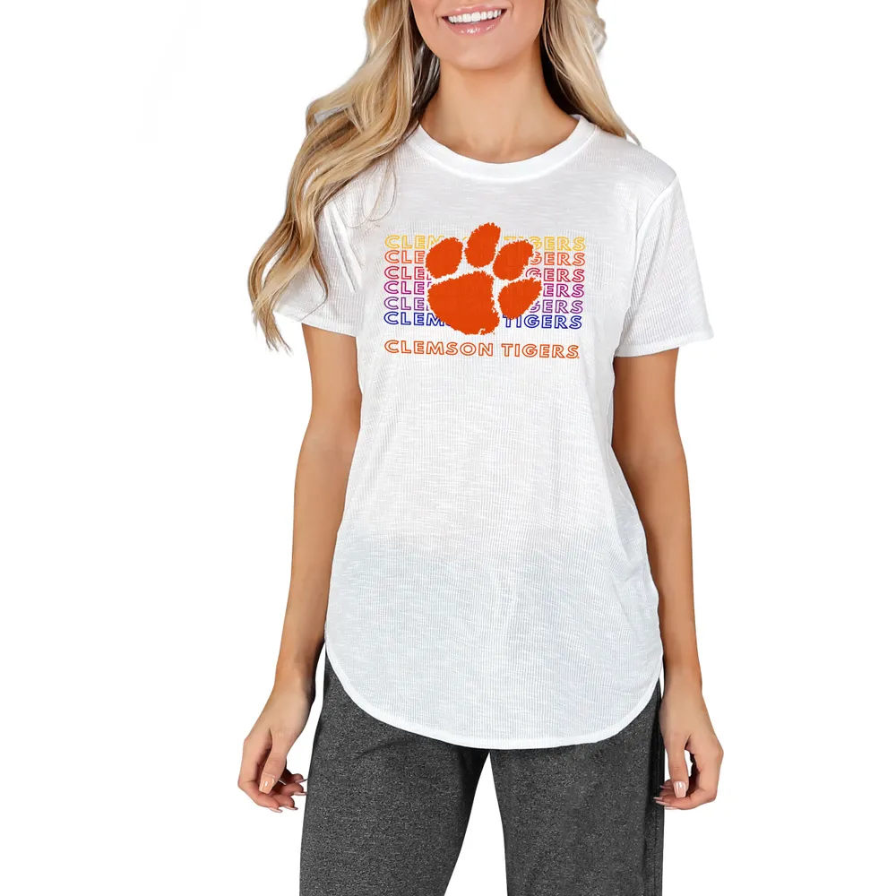 Women's Concepts Sport White Detroit Tigers Gable Knit T-Shirt Size: Medium