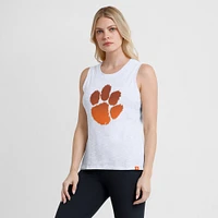 Women's Fanatics White Clemson Tigers Activate Slub Tank Top