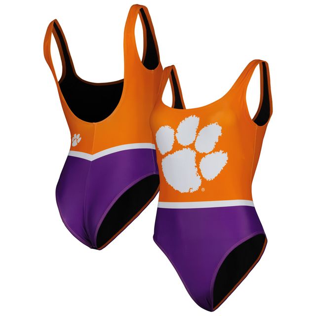 Maillot de bain une pièce femme FOCO orange Clemson Tigers