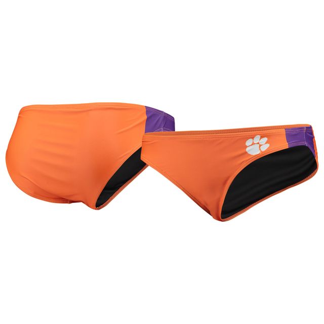 Bas de bikini FOCO Orange Clemson Tigers Wordmark pour femmes