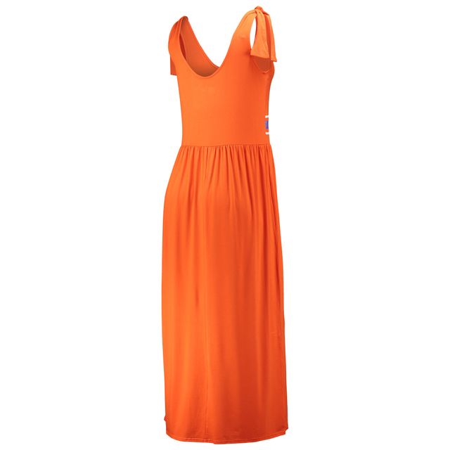 Robe longue à encolure dégagée G-III 4Her by Carl Banks pour femmes orange Clemson Tigers Game Over