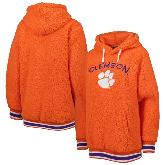 Sweat à capuche G-III 4Her by Carl Banks Orange Clemson Tigers Game Over Sherpa pour femme