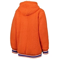 Sweat à capuche G-III 4Her by Carl Banks Orange Clemson Tigers Game Over Sherpa pour femme