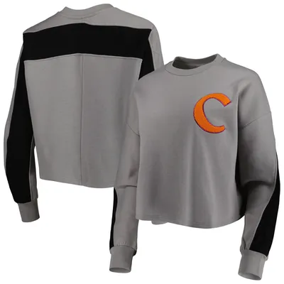 Clemson Tigers Gameday Couture Women's Back To Reality Colorblock Pullover Sweatshirt - Gray
