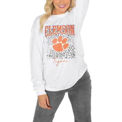 Clemson Tigers Gameday Couture Women's Boyfriend Fit Long Sleeve T-Shirt - White