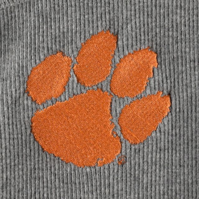 T-shirt à manches longues Harper Henley des Clemson Tigers gris pour femme