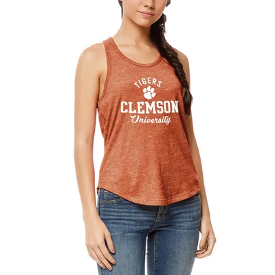 Clemson Tigers League Collegiate Wear Women's Intramural Racerback Tank Top - Heathered Orange