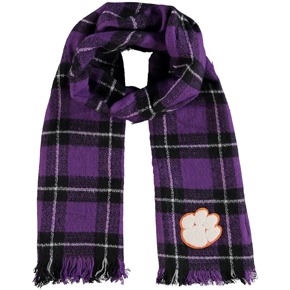 Women's Little Earth Clemson Tigers Plaid Blanket Scarf