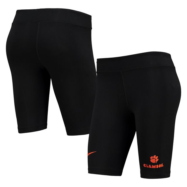 Short de vélo Nike Clemson Tigers Essential Tri-Blend pour femme, noir