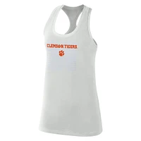 Women's Nike  Gray Clemson Tigers Game Time Tank Top