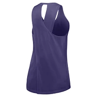 Women's Nike Purple Clemson Tigers Primetime Crisscross Performance Tank Top