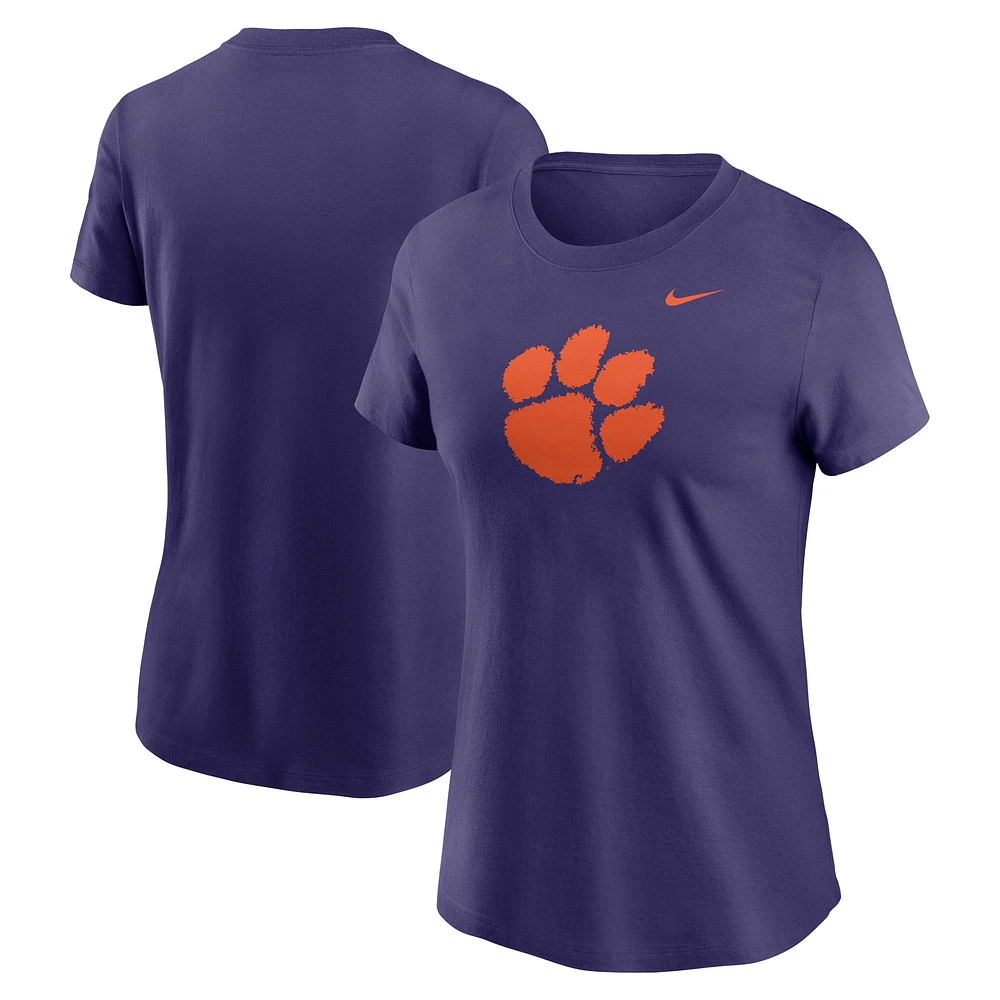 Women's Nike Purple Clemson Tigers Primetime Logo T-Shirt