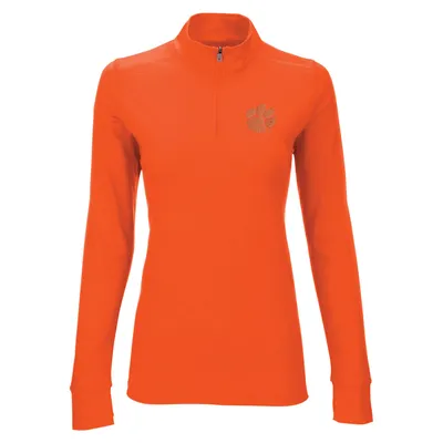 Clemson Tigers Women's Vansport Zen Quarter-Zip Pullover Jacket - Orange