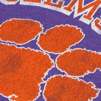 Women's Original Retro Brand Purple Clemson Tigers Funnel Neck Pullover Sweatshirt