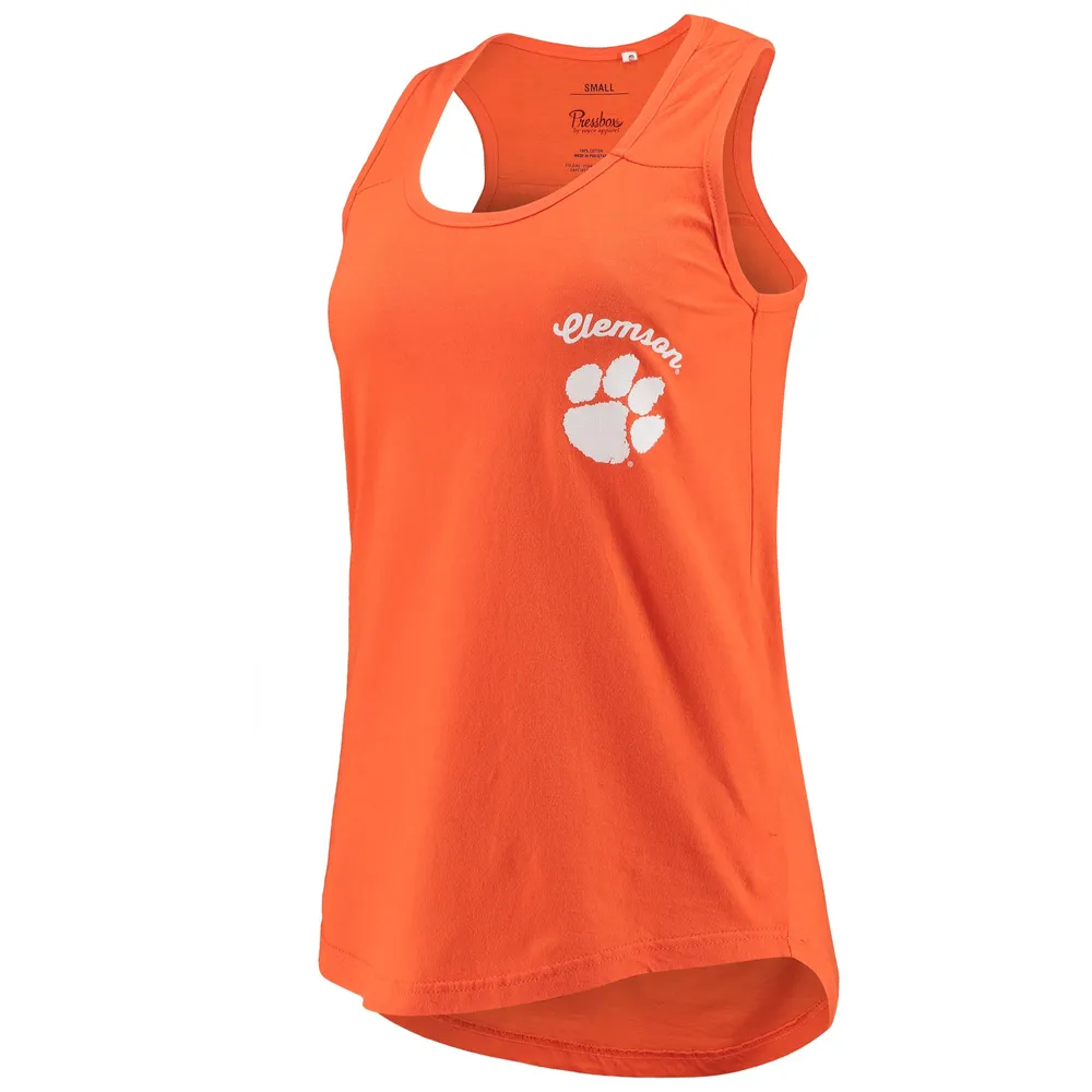 Débardeur à imprimé animalier Orange Clemson Tigers Sanders pour femmes