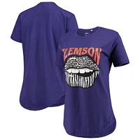 T-shirt Pressbox Clemson Tigers Wild Lips Core violet pour femme